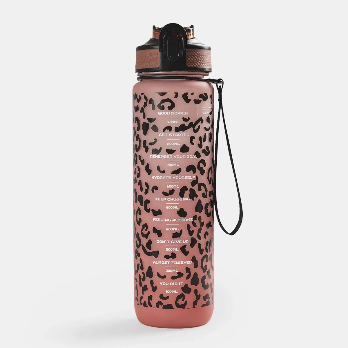 Sentio Παγούρι Γυμναστικής Λεοπάρ Dusty Pink