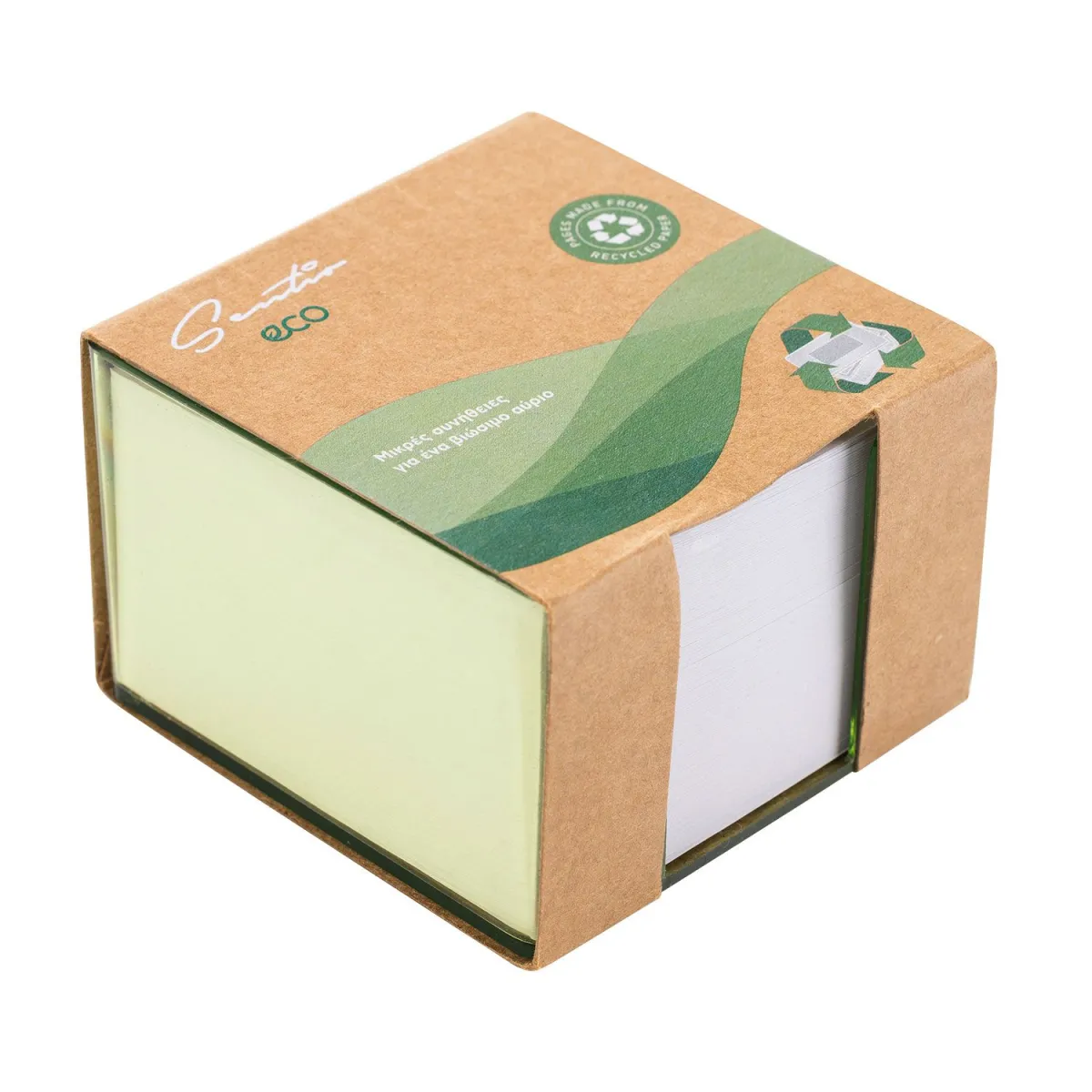Sentio Λευκά Χαρτάκια Σημειώσεων με Βάση Eco 76x76mm 500φύλλα