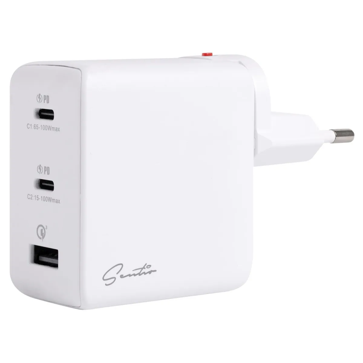 Sentio Φορτιστής GaN 3 Θέσεων 102W Λευκό