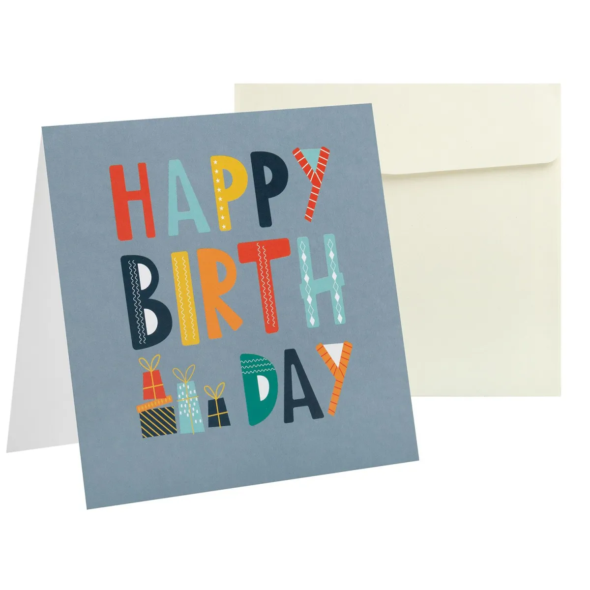 Sentio Ευχετήρια Κάρτα Happy B-day γκρι