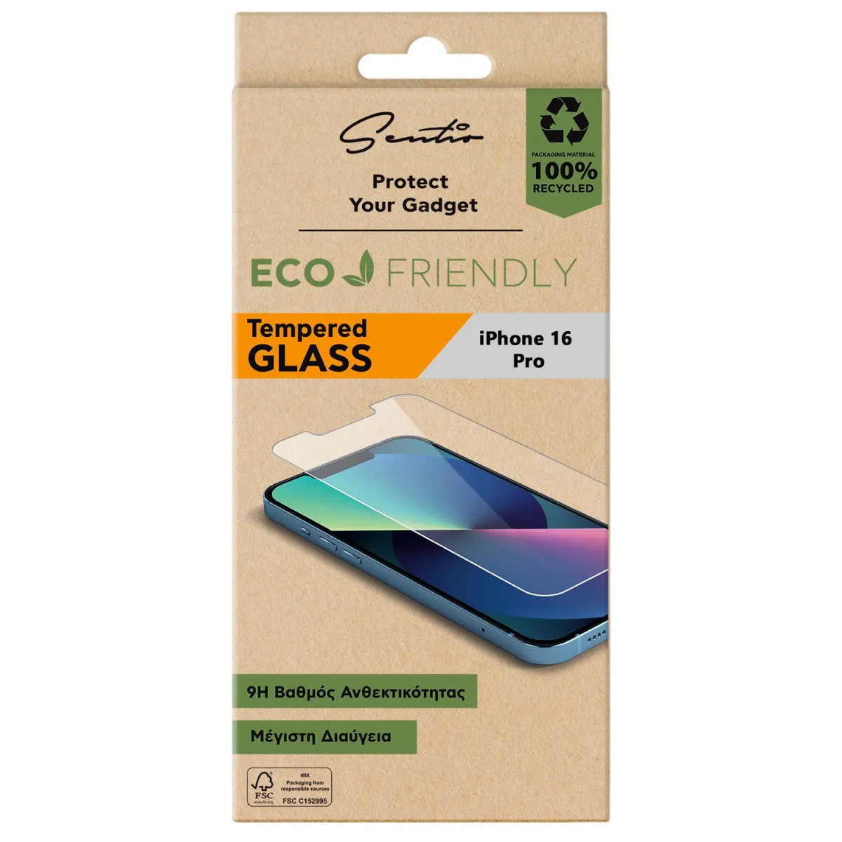 Sentio Γυαλί για iPhone 16 Pro Tempered