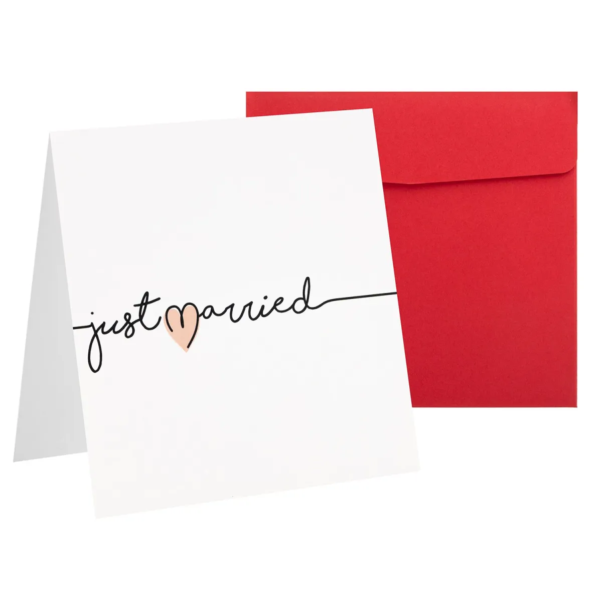 Sentio Ευχετήρια Κάρτα Just Married Ροζ