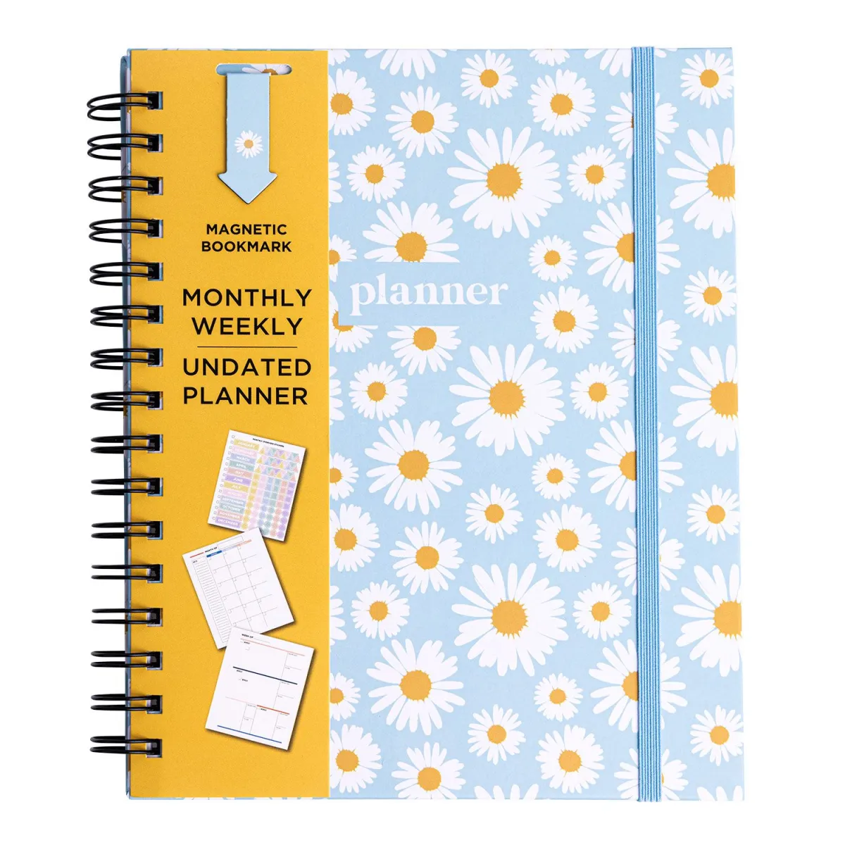 Sentio Σπιράλ Planner με Σελιδοδείκτη Daisies