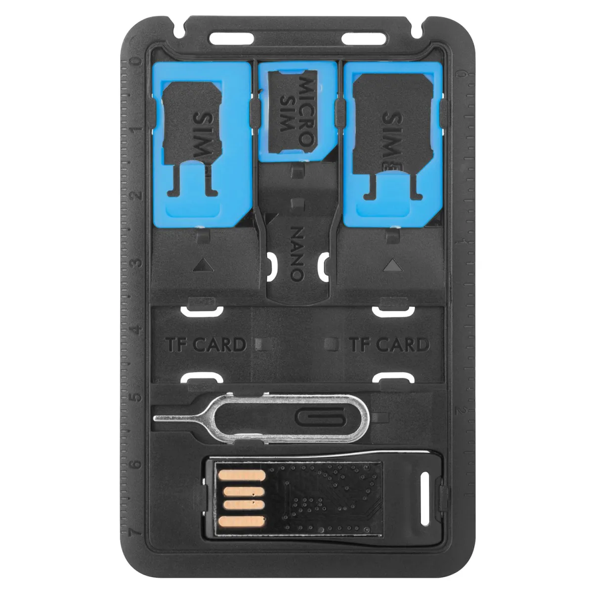 Sentio Sim Card Adapter 4 in 1, Μπλε