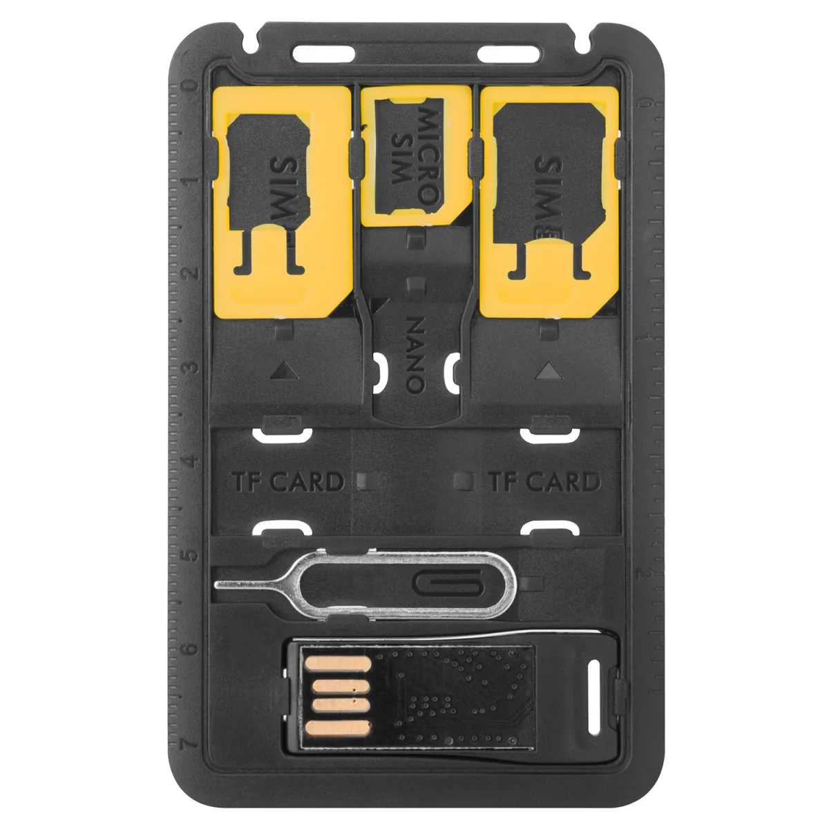 Sentio Sim Card Adapter 4 in 1, Κίτρινο