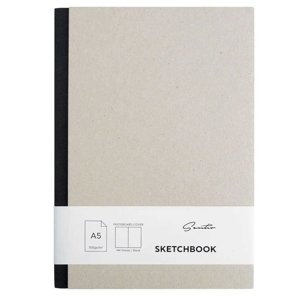Sentio Sketchbook 14.8x21cm Μαύρο 144 Φύλλων