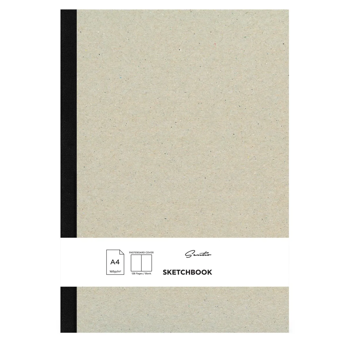Sentio Sketchbook 21x29,7cm Μαύρο 128 Φύλλων