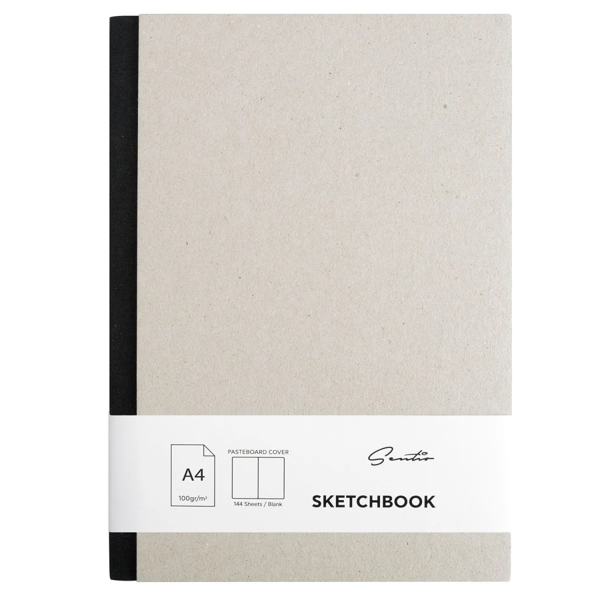 Sentio Sketchbook 21x29,7cm Μαύρο 144Φύλλων