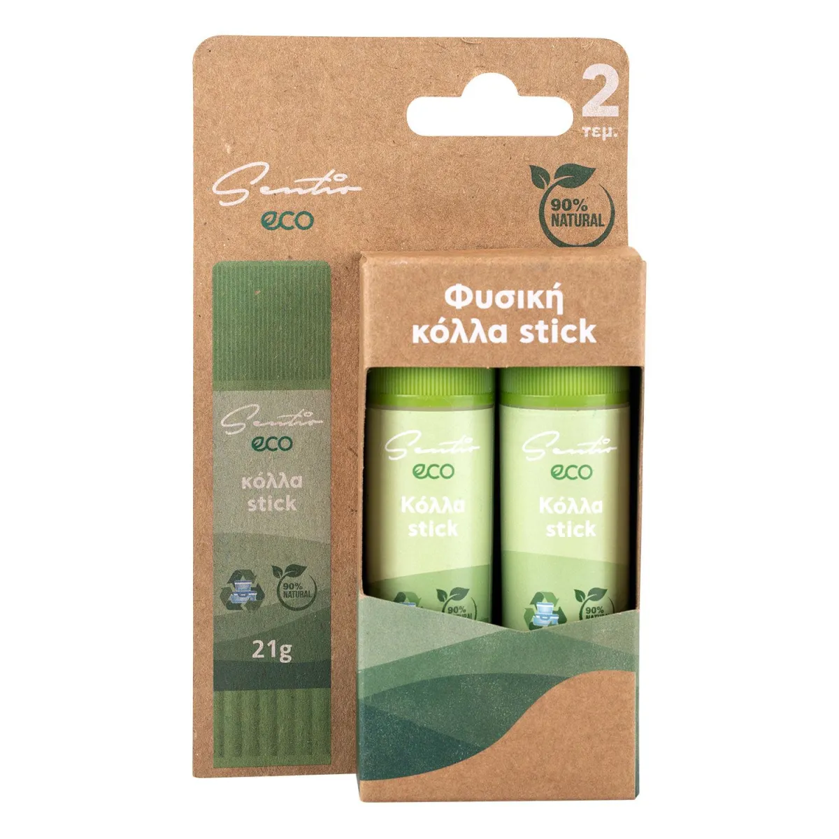 Sentio Κόλλα Stick Eco 21gr 2τεμ.