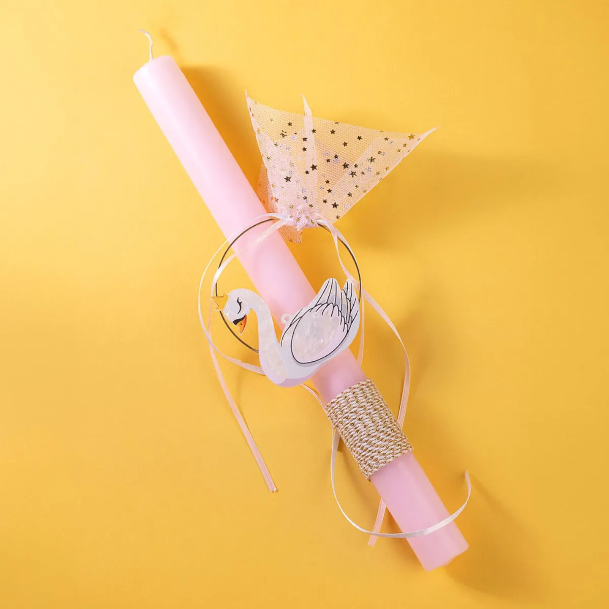 Sentio Swan With Pink Candle