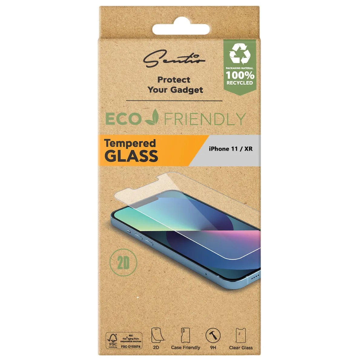 Sentio Γυαλί Tempered 2D για iPhone 11 / XR