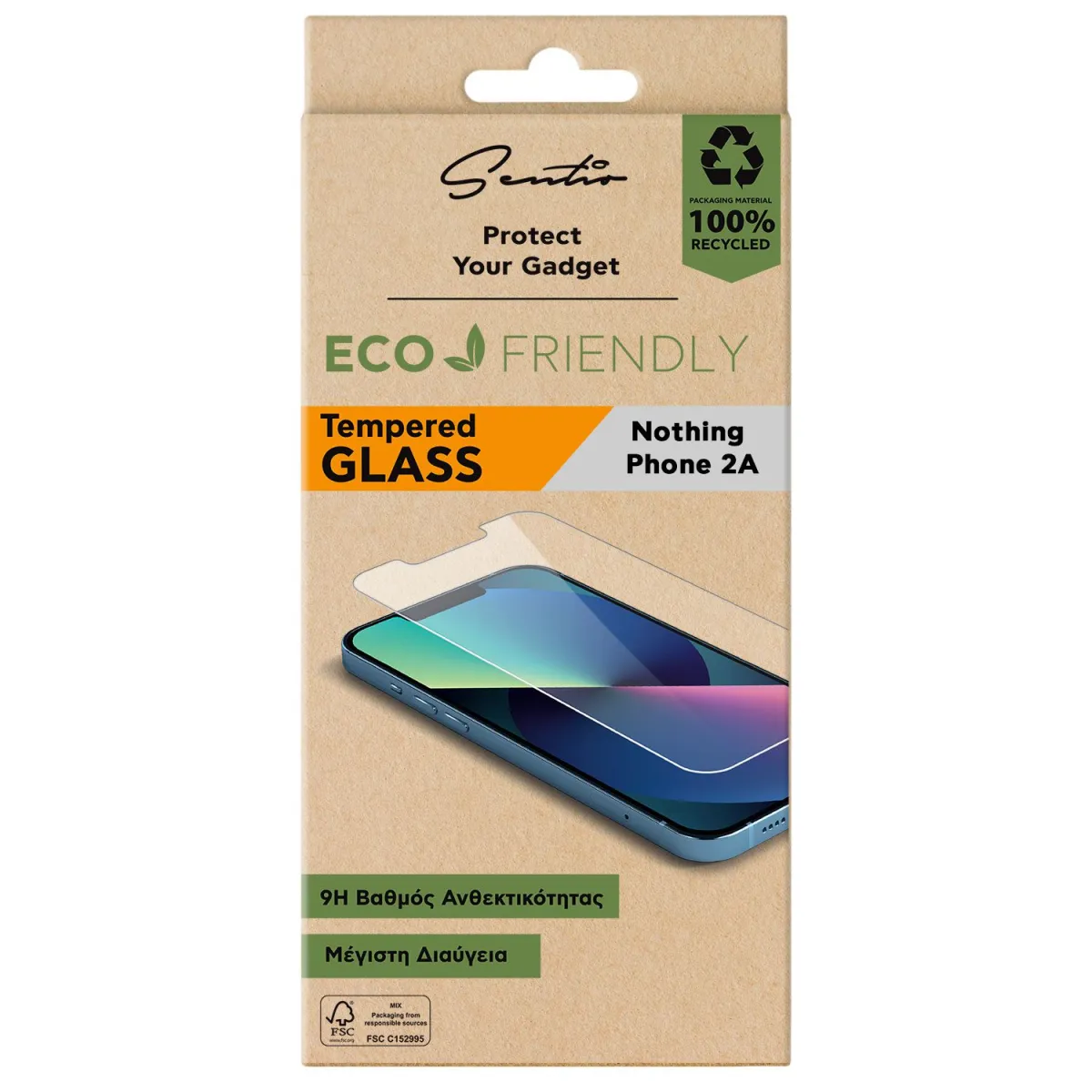 Sentio Γυαλί Tempered 2D για Nothing Phone 2a