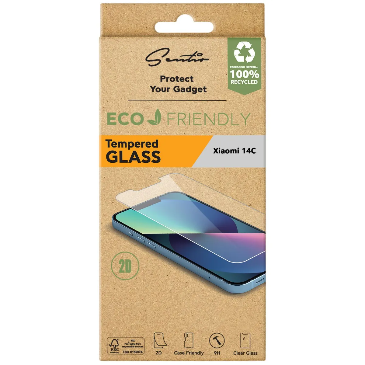 Sentio Γυαλί Tempered 2D για Xiaomi Redmi14C