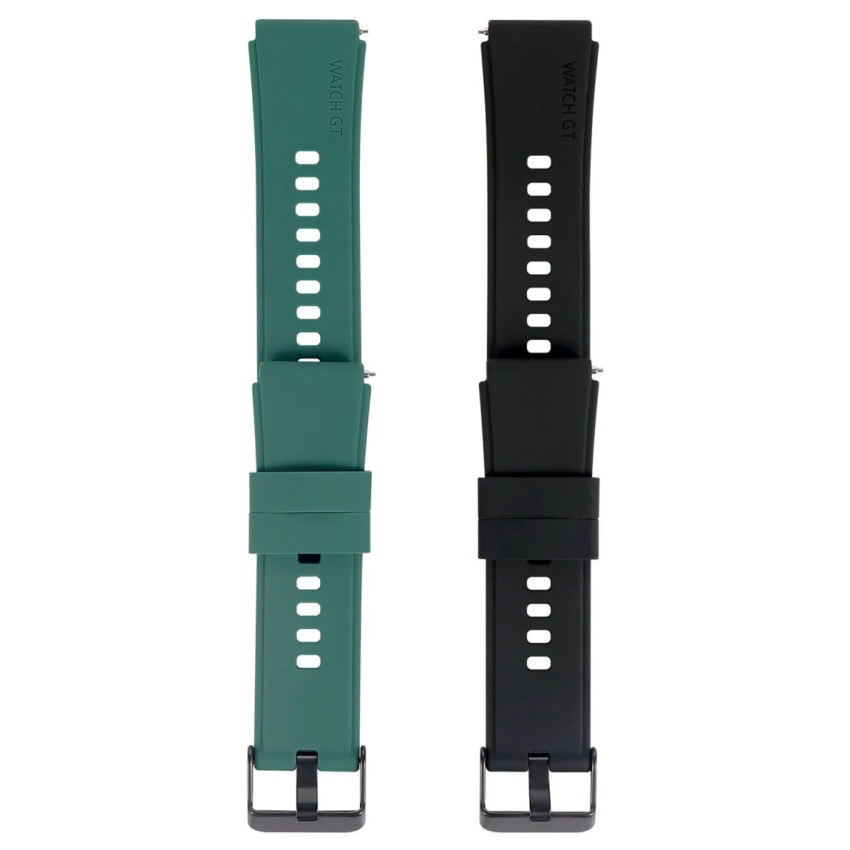 Sentio Universal Smartwatch Straps 20mm Silicone Μαύρο-Πράσινο