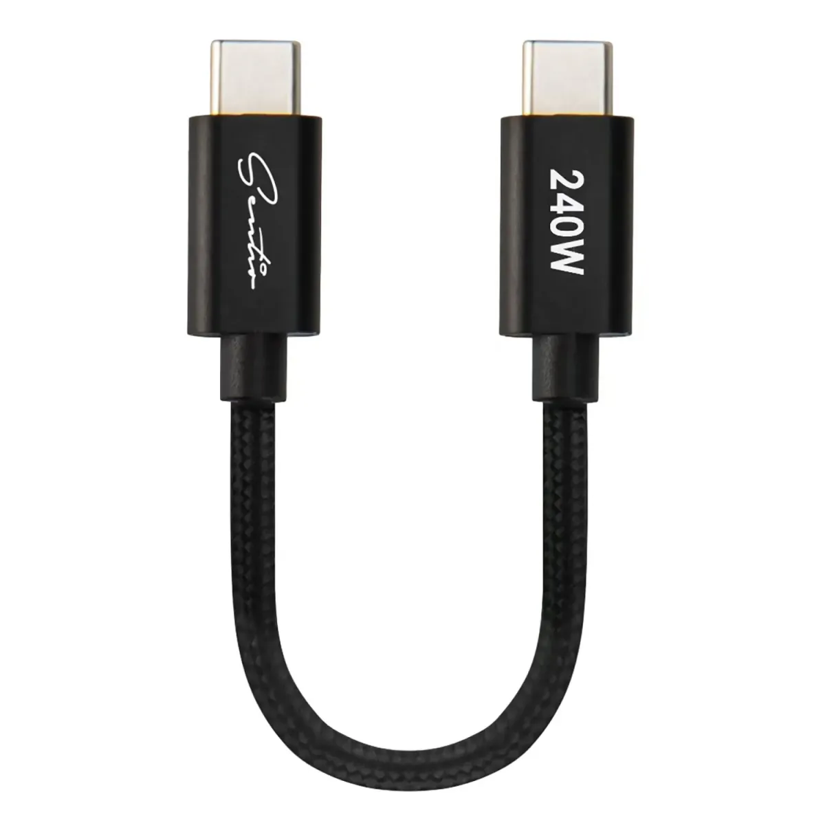Sentio Καλώδιο USB-C to USB-C 240W 0.2 m Μαύρο