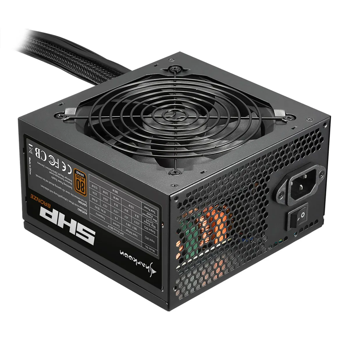Sharkoon PSU Series 500 W 80+ Bronze