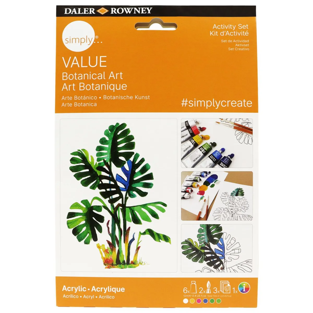 Σετ Ζωγραφικής Simply Value Acrylic Activity Botanical