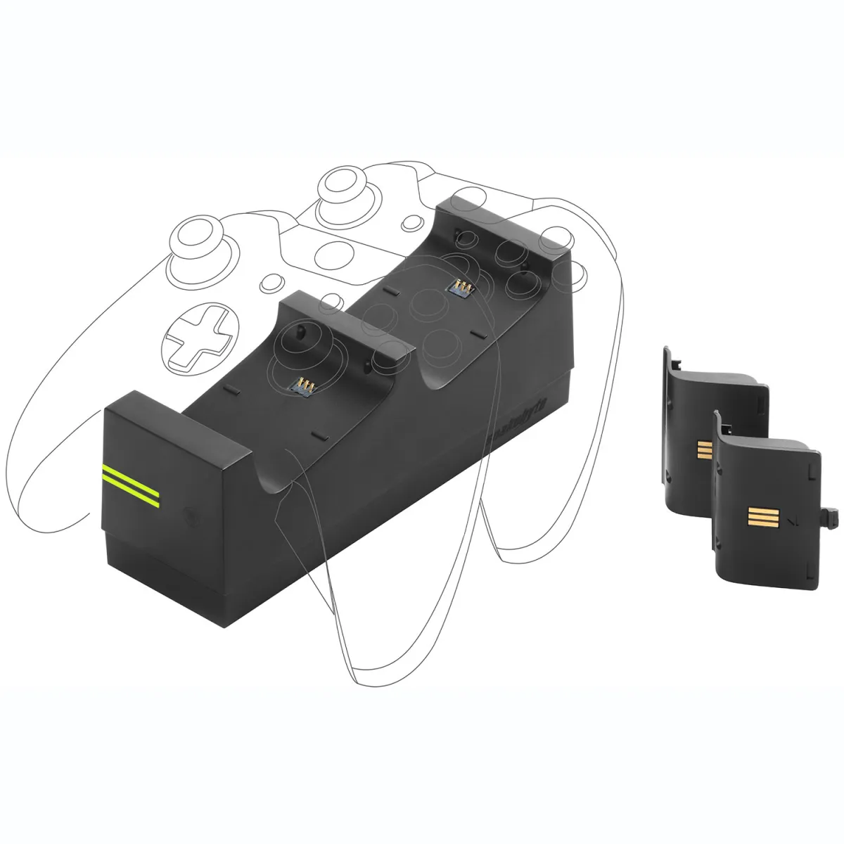 Snakebyte Twin Charge X Black + 2 x Batteries Xbox One