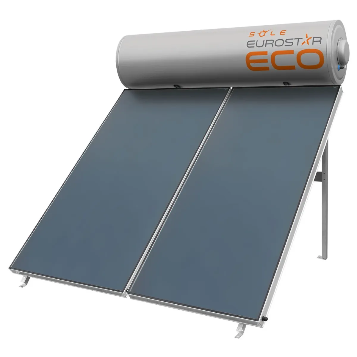 Sole Ηλιακός Θερμοσίφωνας Eurostar Eco 200L/3τμ Διπλής Ενέργειας Ταράτσας