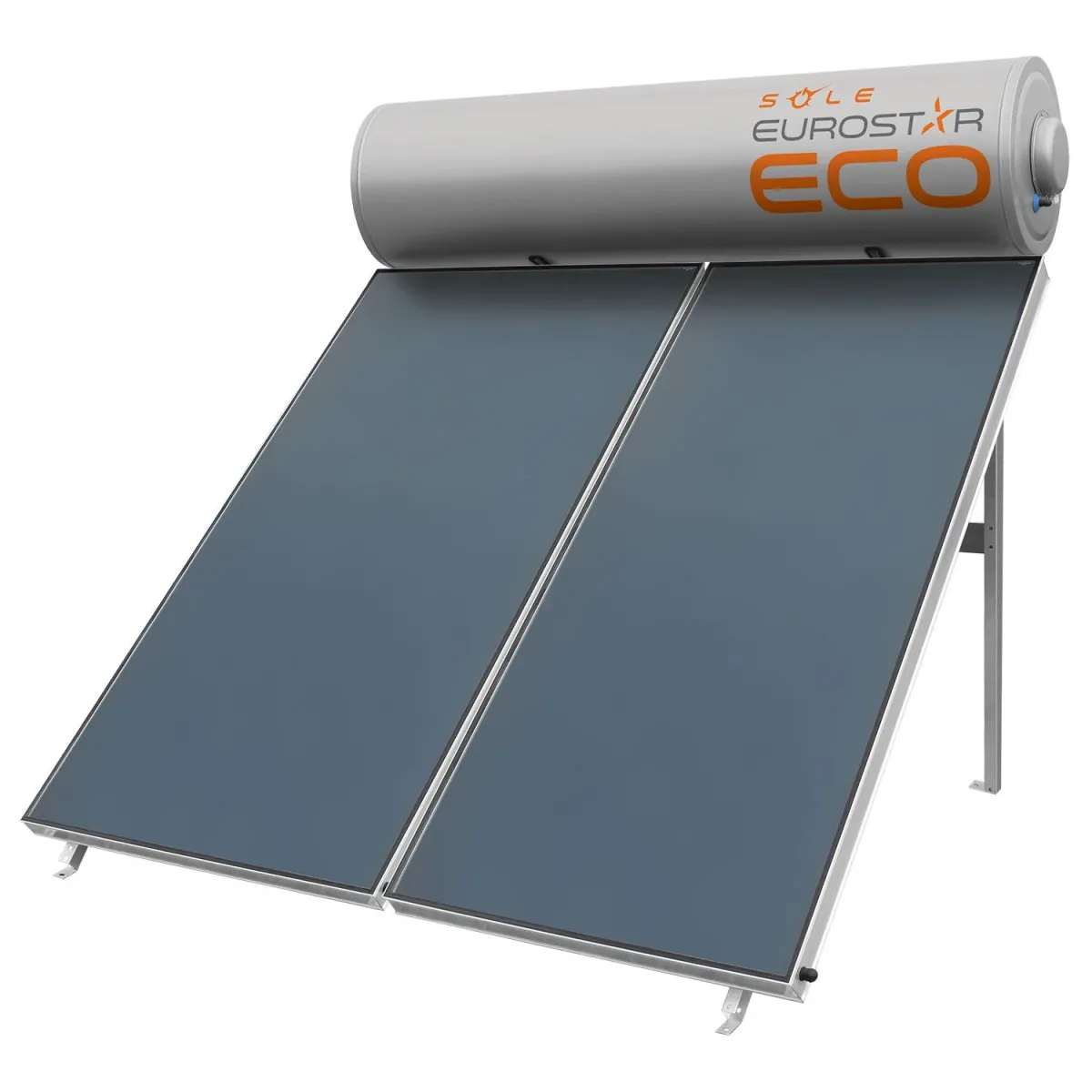 Sole Ηλιακός Θερμοσίφωνας Eurostar Eco 200L/3τμ Διπλής Ενέργειας Κεραμοσκεπής