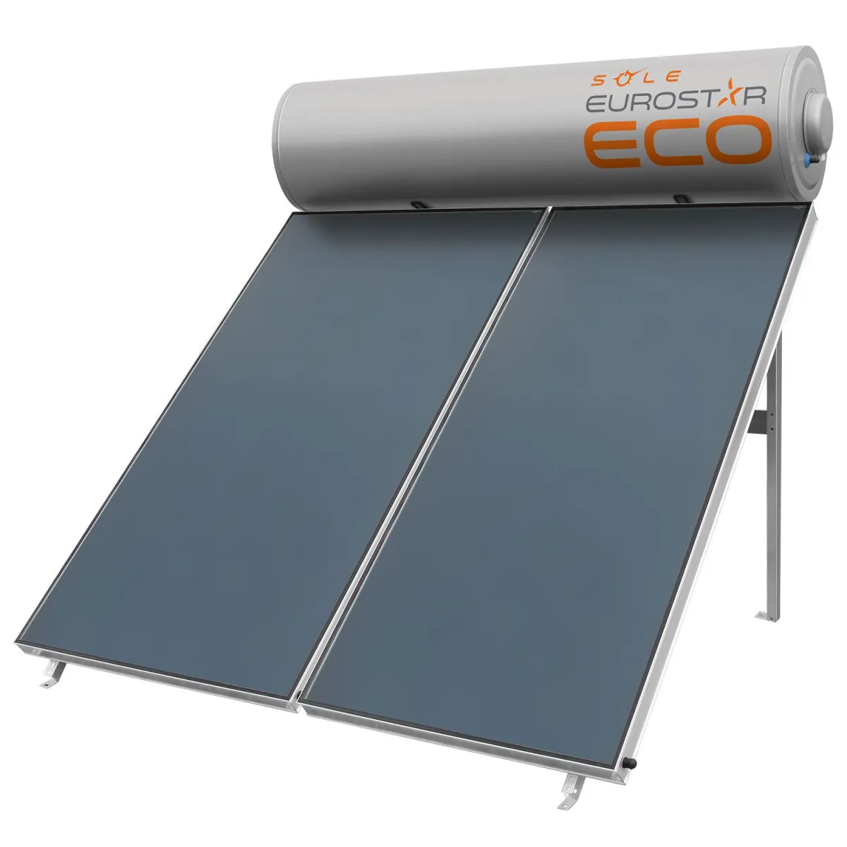 Sole Ηλιακός Θερμοσίφωνας Eurostar Eco 300L/4.6τμ Διπλής Ενέργειας Κεραμοσκεπής