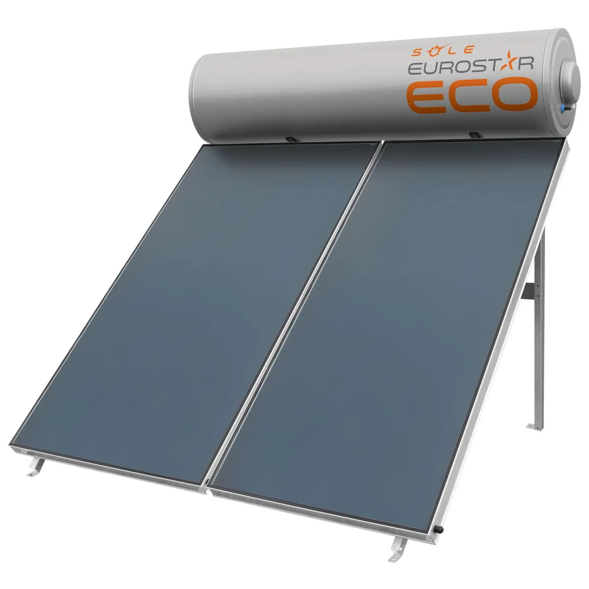 Sole Ηλιακός Θερμοσίφωνας Eurostar Eco 300L/4.6τμ Διπλής Ενέργειας Ταράτσας
