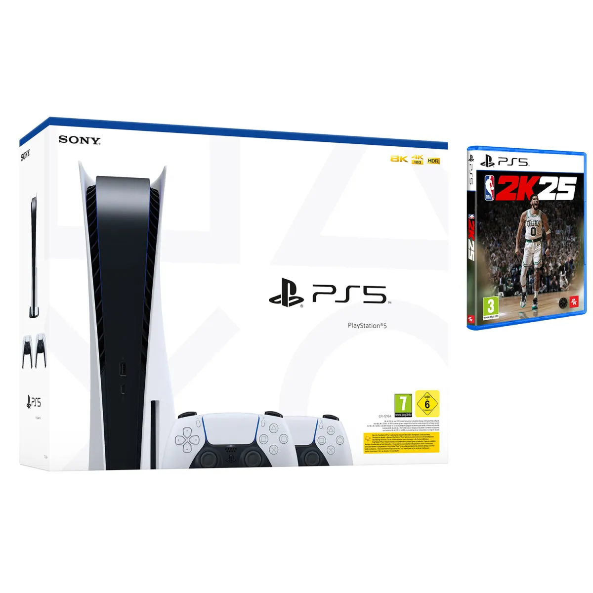 Sony PlayStation 5 + DualSense White + NBA 2k25