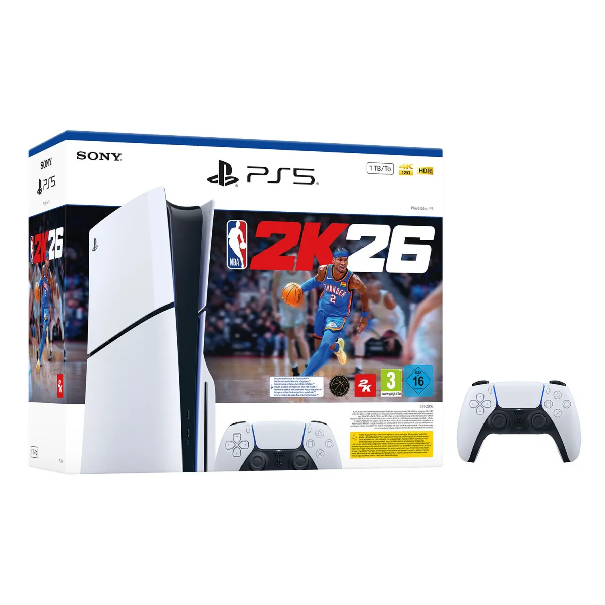 Sony PlayStation 5 + NBA 2k26 (vchr) + 2nd DualSense