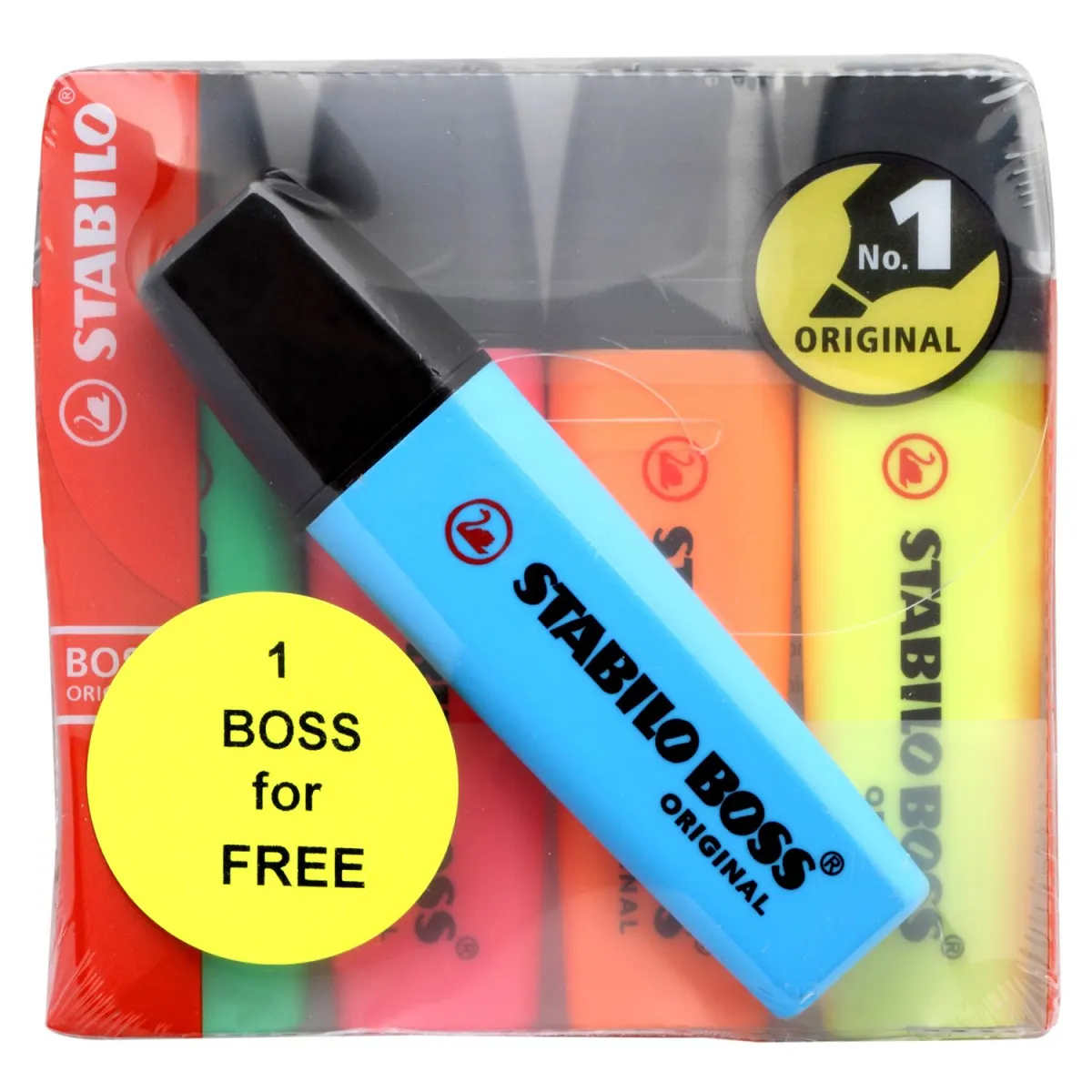STABILO Μαρκαδόροι Υπογράμμισης Boss 4+1 Δώρο