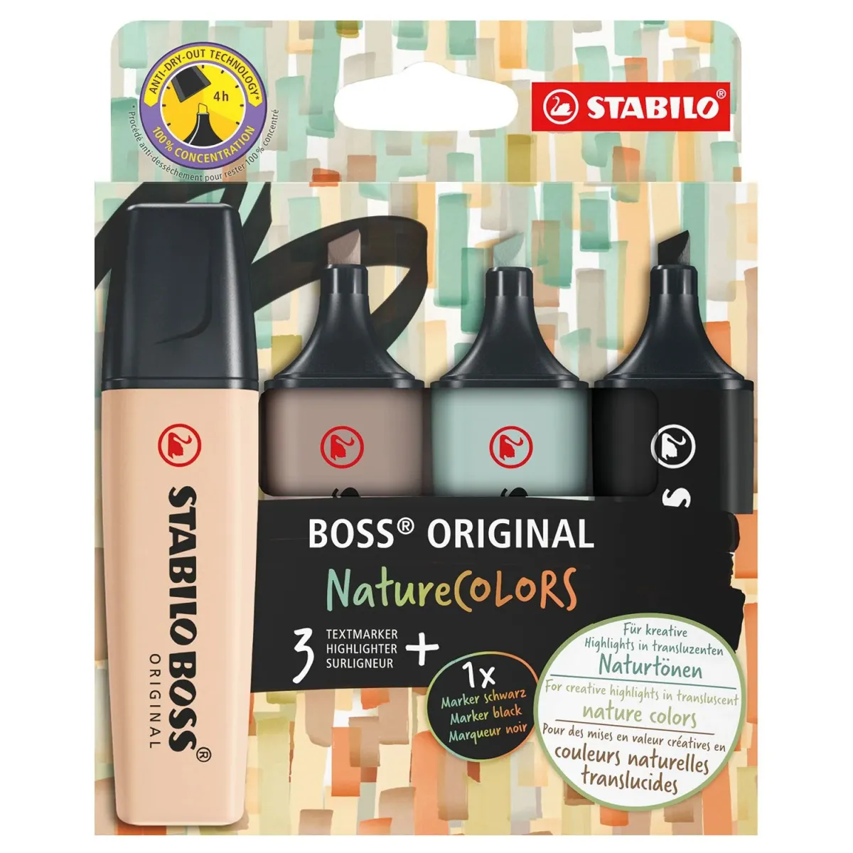 STABILO Μαρκαδόροι Υπογράμμισης  Boss Nature Colors 4τεμ.
