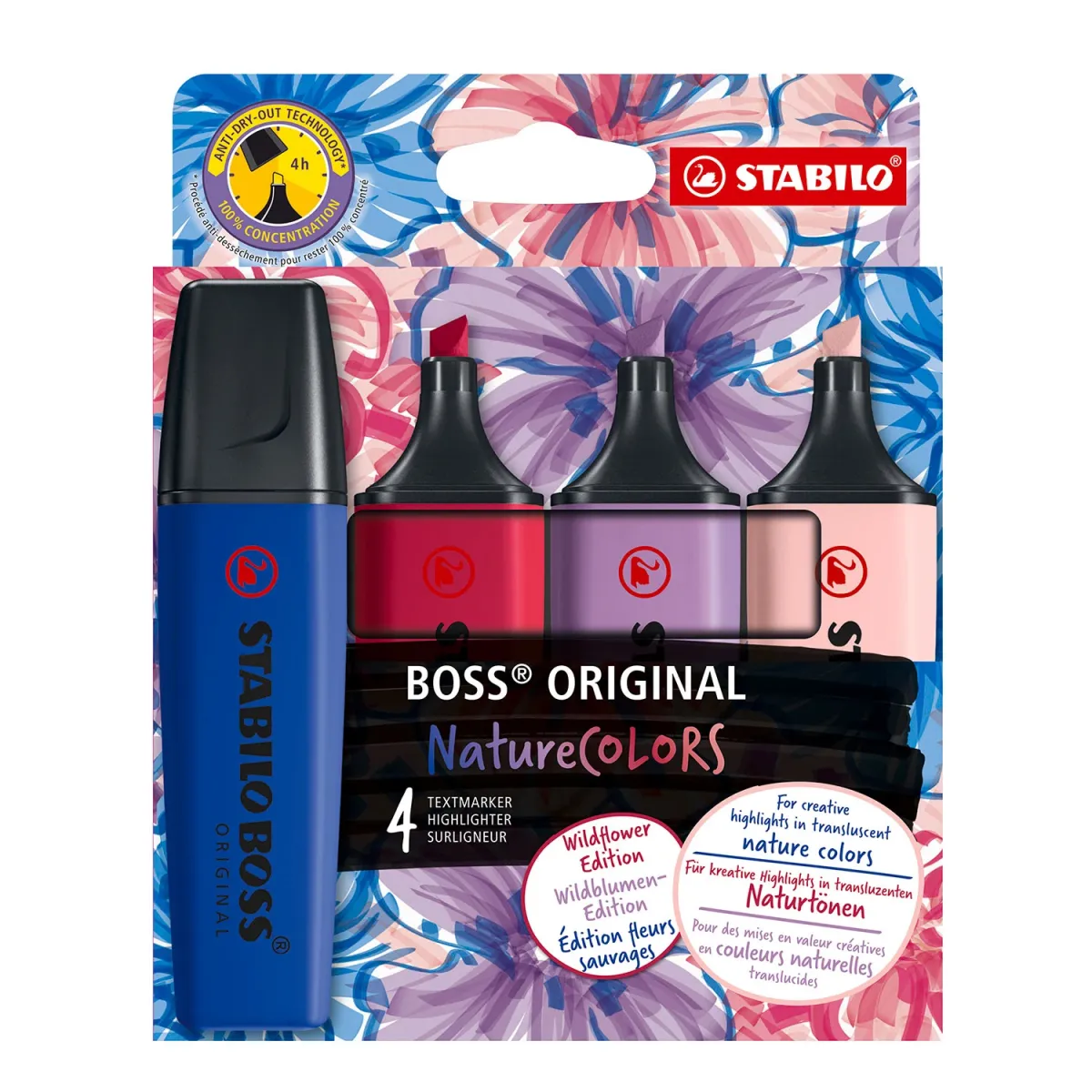STABILO Μαρκαδόροι Υπογράμμισης Boss Nature Colors Wildflower Edition 4τεμ.