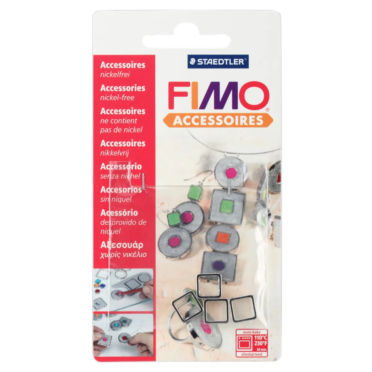 Staedtler Κρίκος Τετράγωνος 10x10mm Fimo 4τεμ.