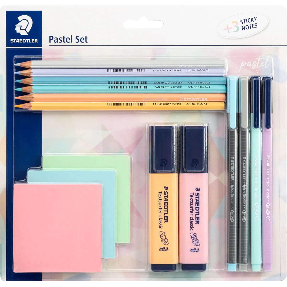 Staedtler Σετ Γραφικής Ύλης 15τεμ. (μαρκαδόροι υπογράμμισης, ξυλομπογιές και αυτοκόλλητα χαρτάκια)
