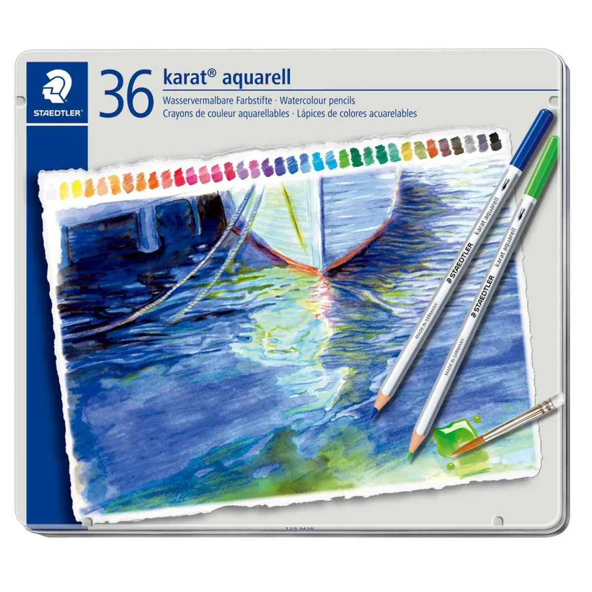 Staedtler Ξυλομπογιές Ακουαρέλας  σε μεταλλική κασετίνα 36τεμ.