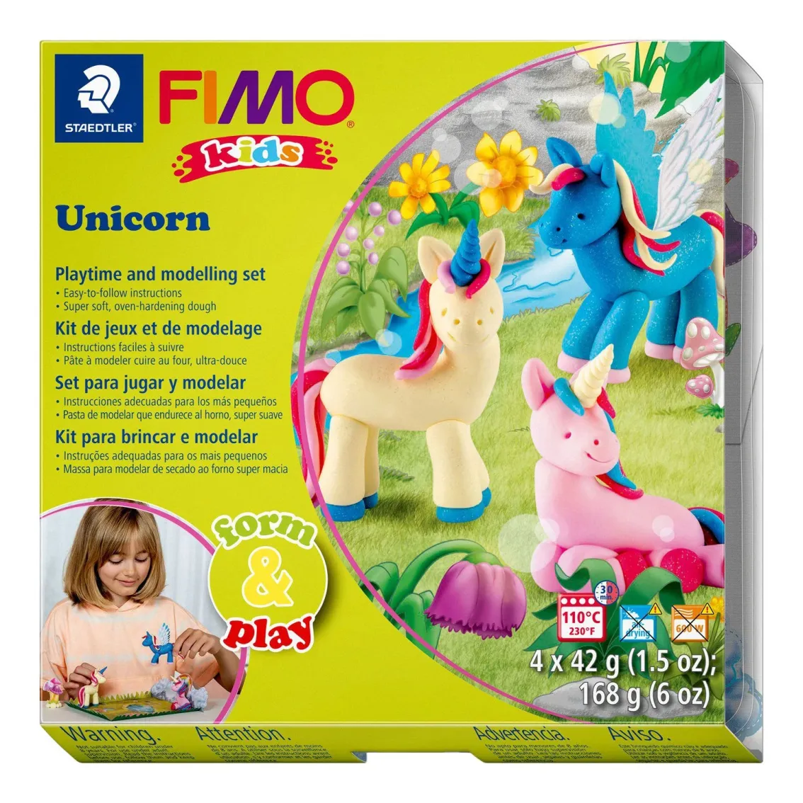 Staedtler Πηλός Fimo Kids 'Μονόκερος' 4τεμ.