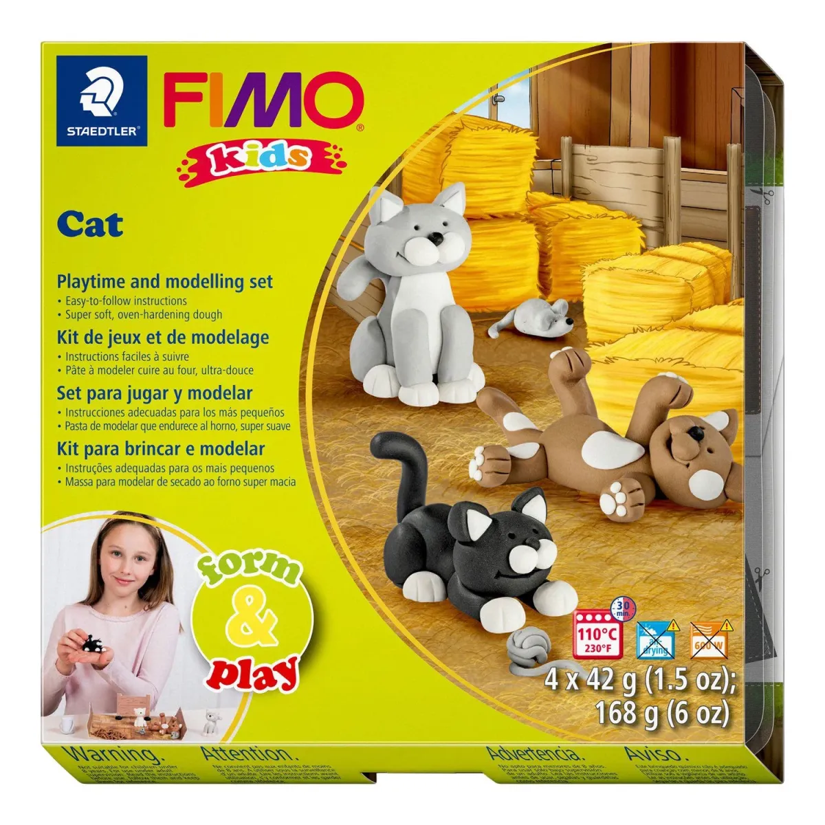 Staedtler Πηλός Fimo Kids 'Γάτα' 4τεμ.