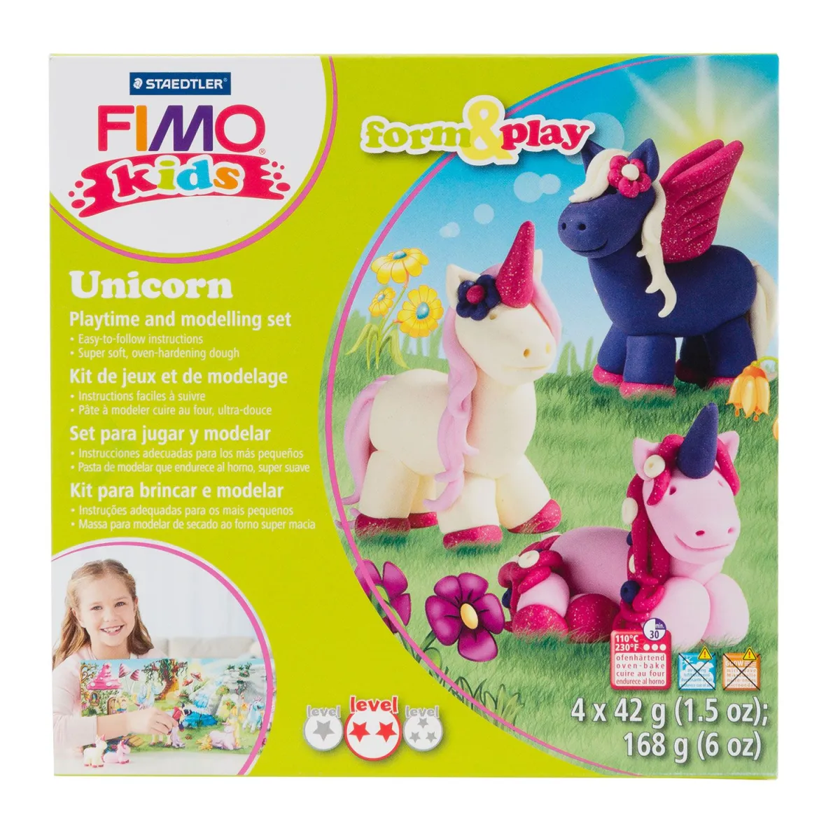 Staedtler Πηλός Fimo Kids 'Μονόκερος' 4τεμ.