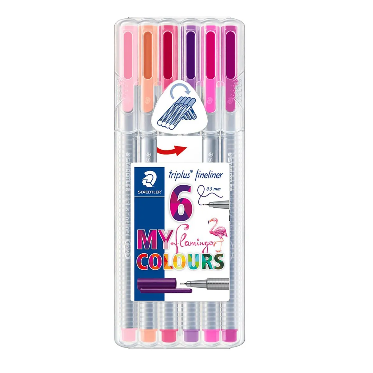 Staedtler Μαρκαδόροι Flamingo 0.3mm 6τεμ.