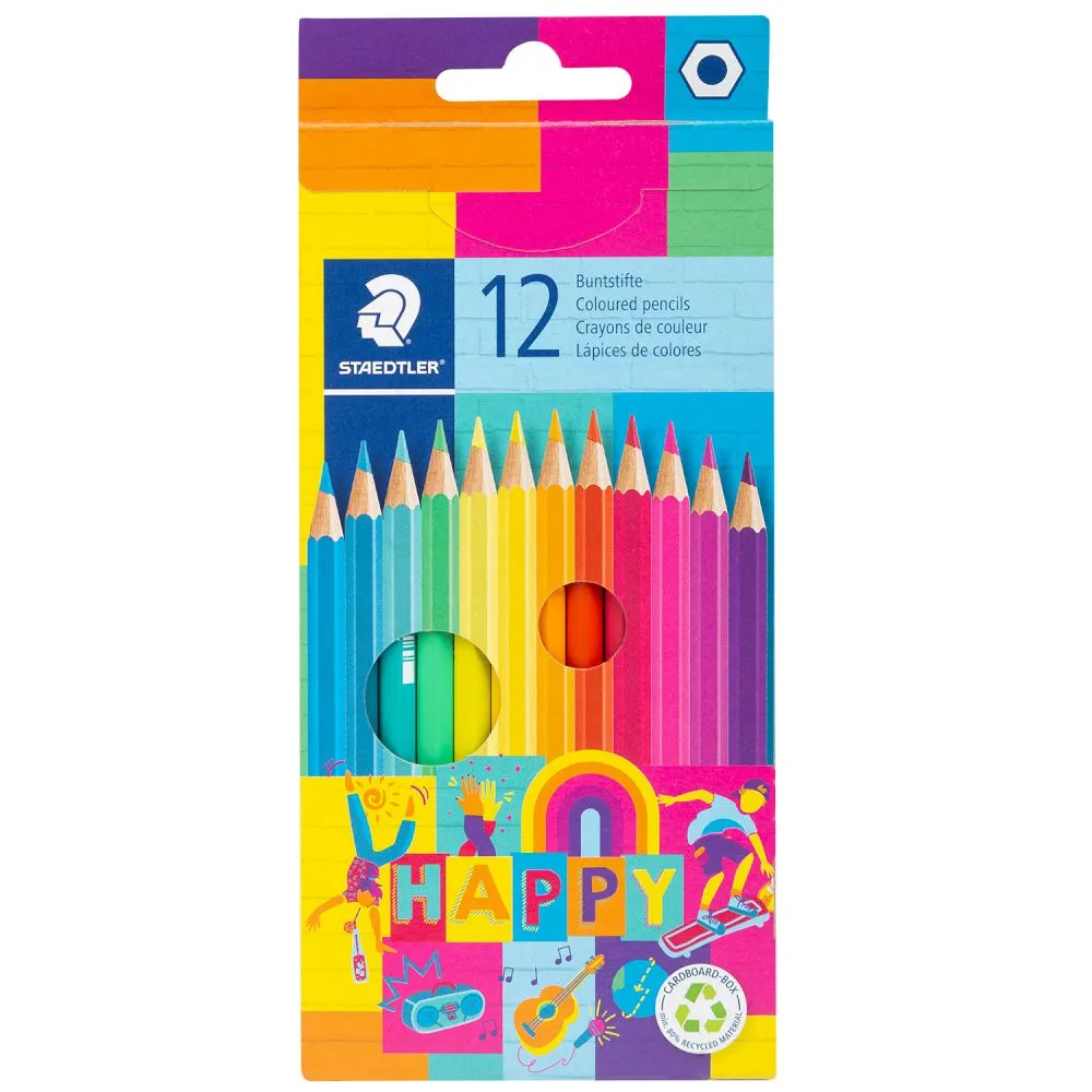Staedtler Ξυλομπογιές Happy 12τεμ.