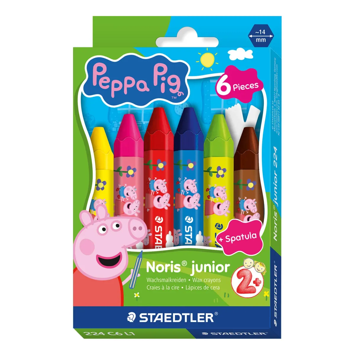 Staedtler Κηρομπογιές Junior Noris Peppa 6τεμ.