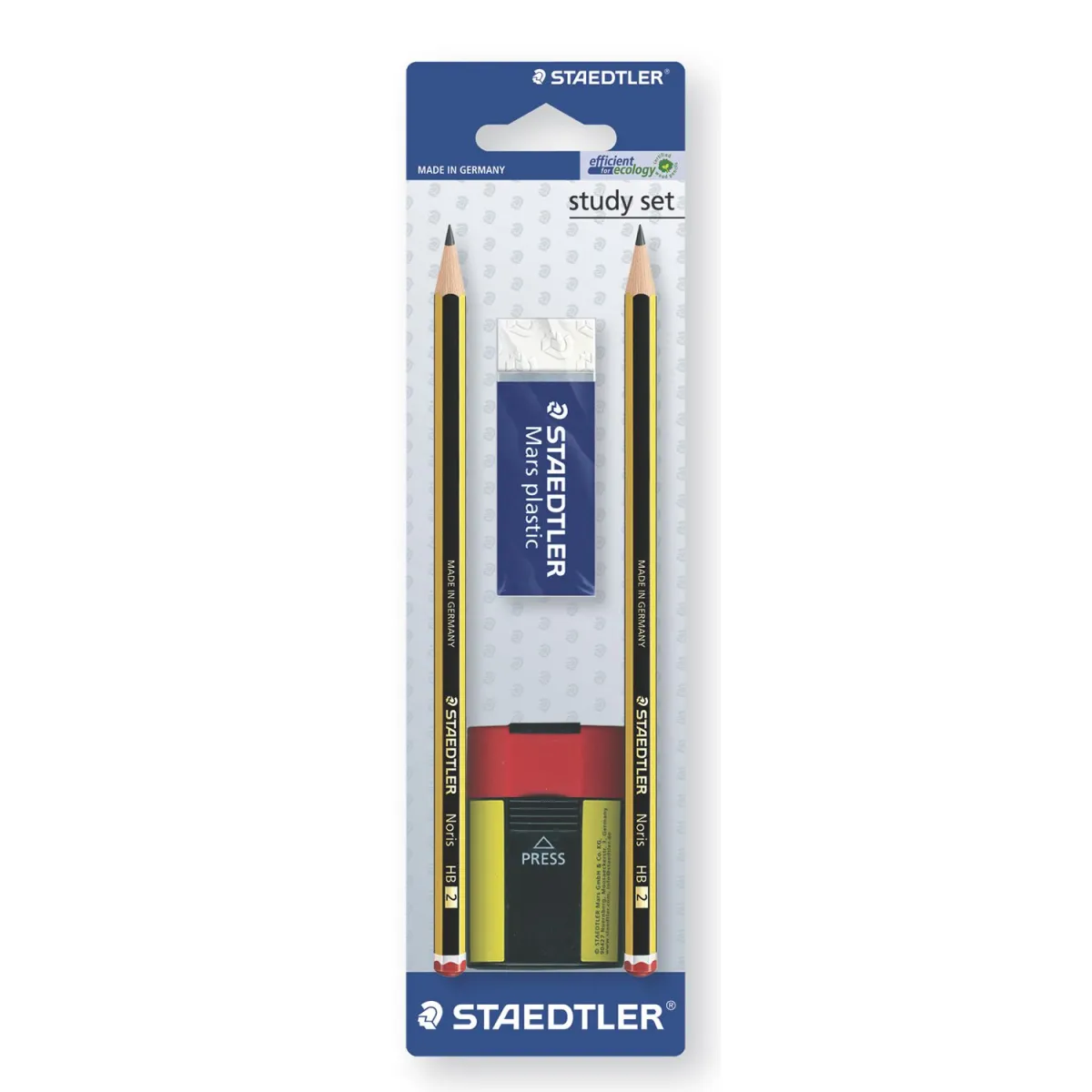 Staedtler Μολύβια Noris 120 HB 2τεμ. & Γόμα & Ξύστρα
