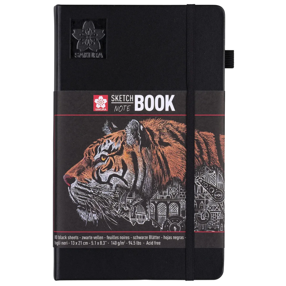 Talens Sketchbook Sakura 13x21cm 140gr 80 Μαύρων Φύλλων