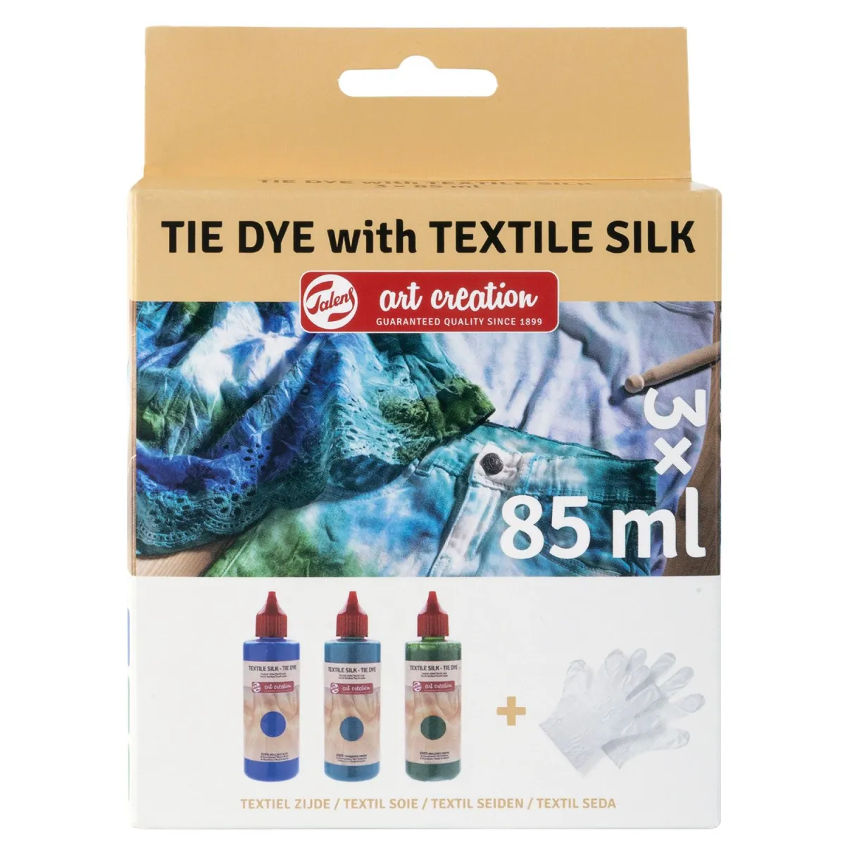 Talens Χρώματα για Ύφασμα Tie Dye Blue, 3τεμ.*85ml