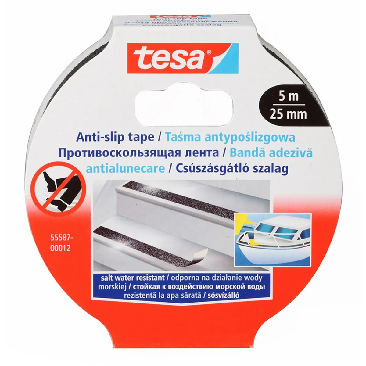 Tesa Ταινία Αντιολισθητική Μαύρη 25mm x 5m