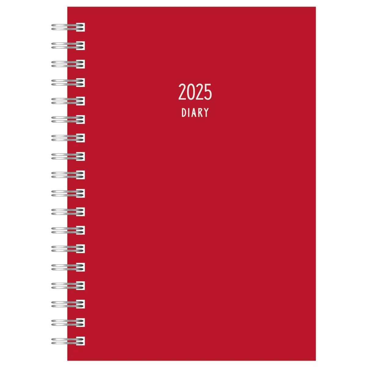 The Writing Fields 2025 Ημερολόγιο Ημερήσιο Σπιράλ 17x25 Δερματίνη Κόκκινο