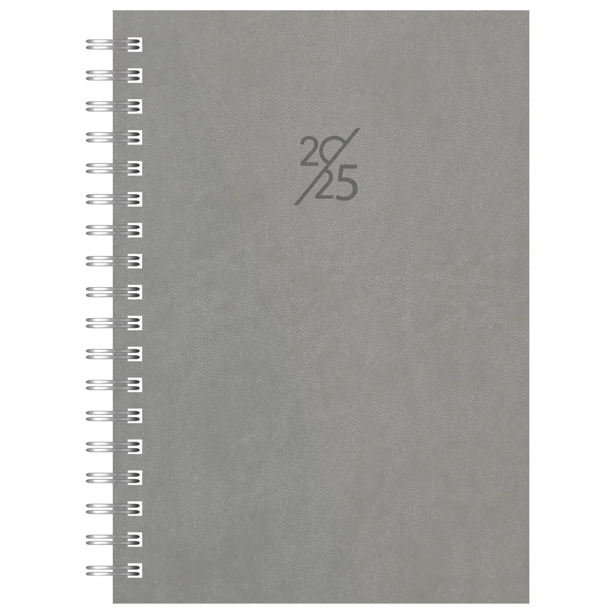 The Writing Fields 2025 Ημερολόγιο Ημερήσιο Σπιράλ 17x25 Πυρογραφικό Γκρι