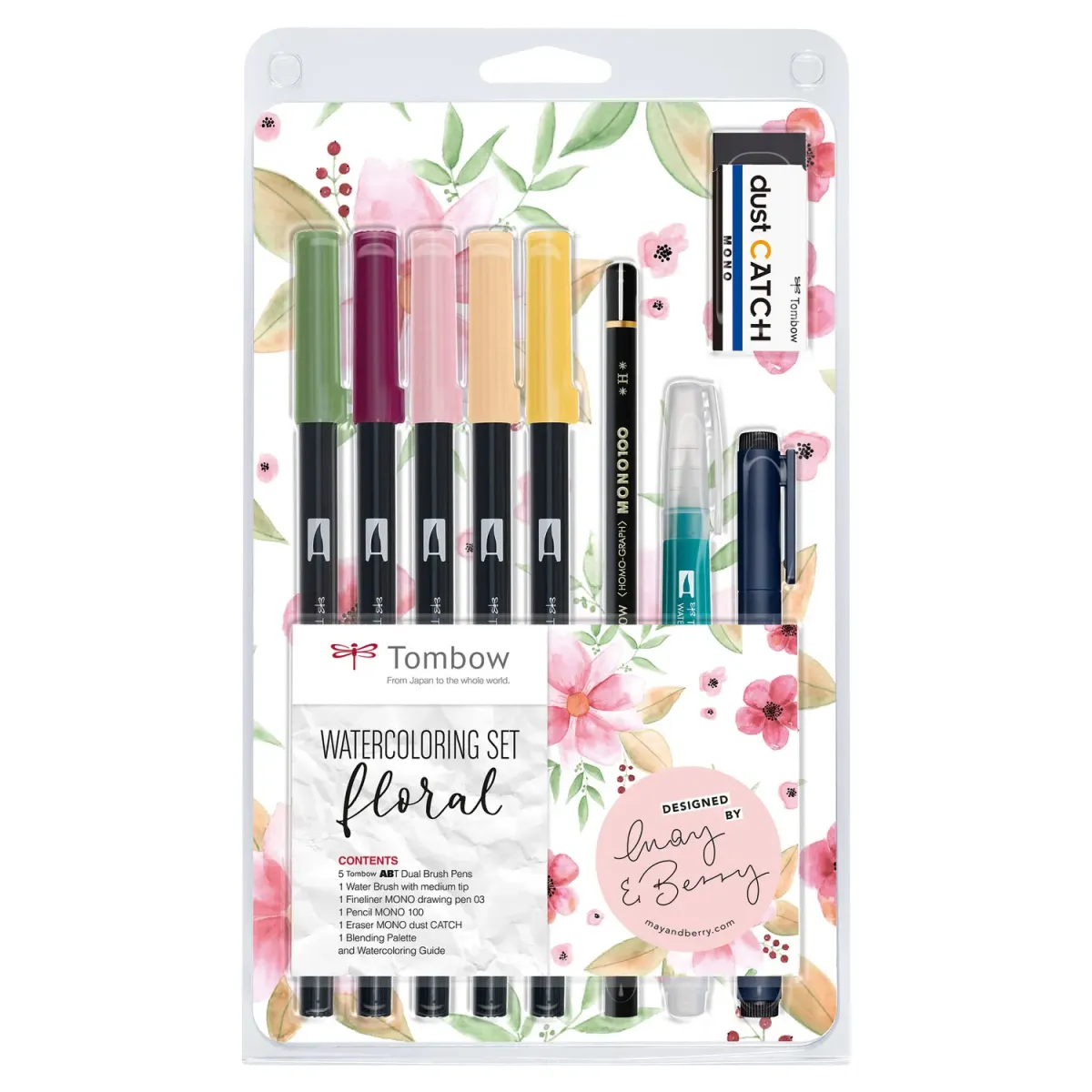 Tombow Σετ Γραφής Floral 9τεμ.