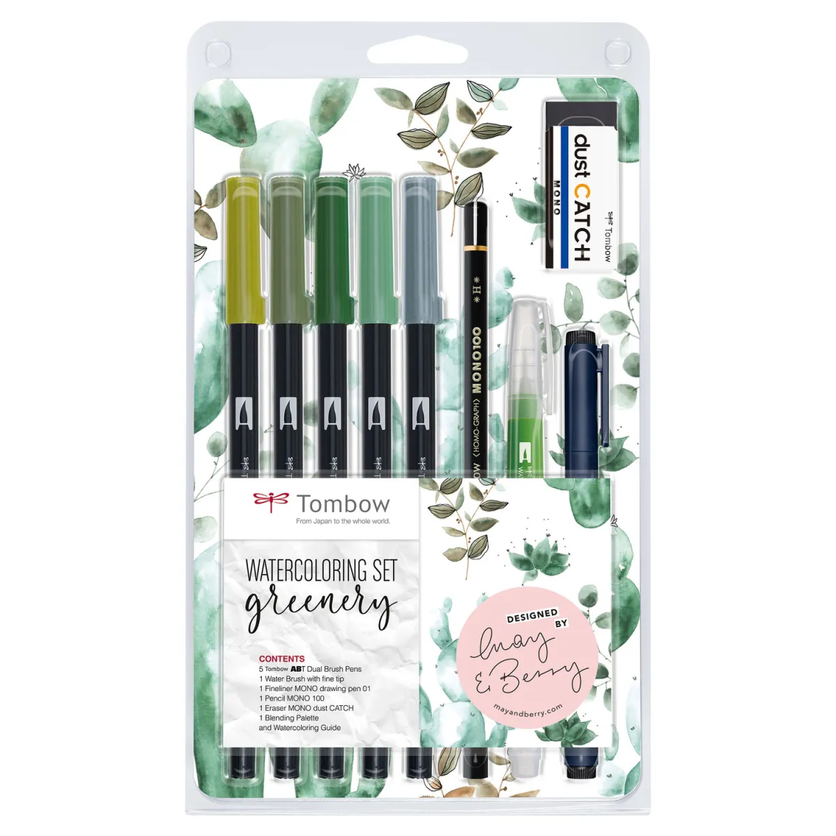 Tombow Μαρκαδόροι Greenery 9τεμ.
