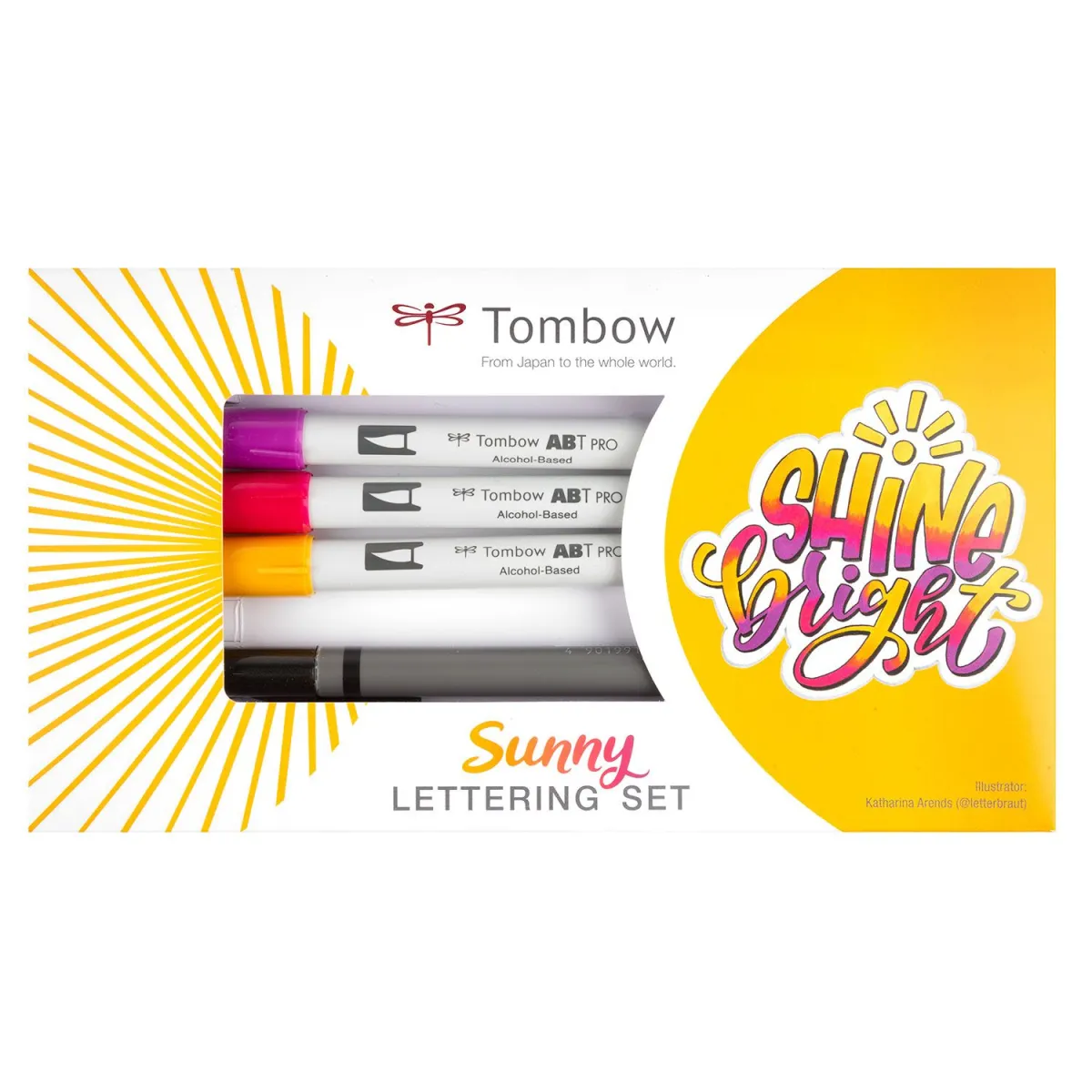Tombow Μαρκαδόροι Γραφής Sunny Lettering Set 4τεμ.