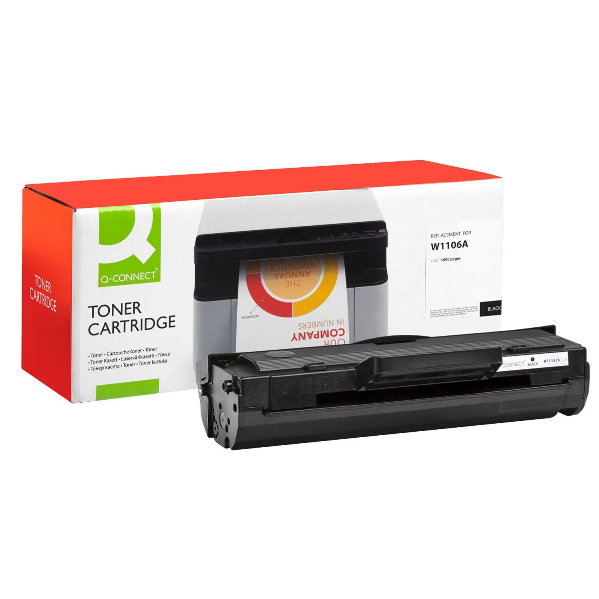 Toner Q-Connect 106A / W1106A Black